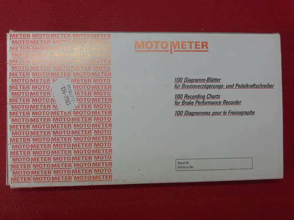 Motometer Diagrammpapier für Bremsverzögerungs- und Pedalkraftschreiber Beliebt