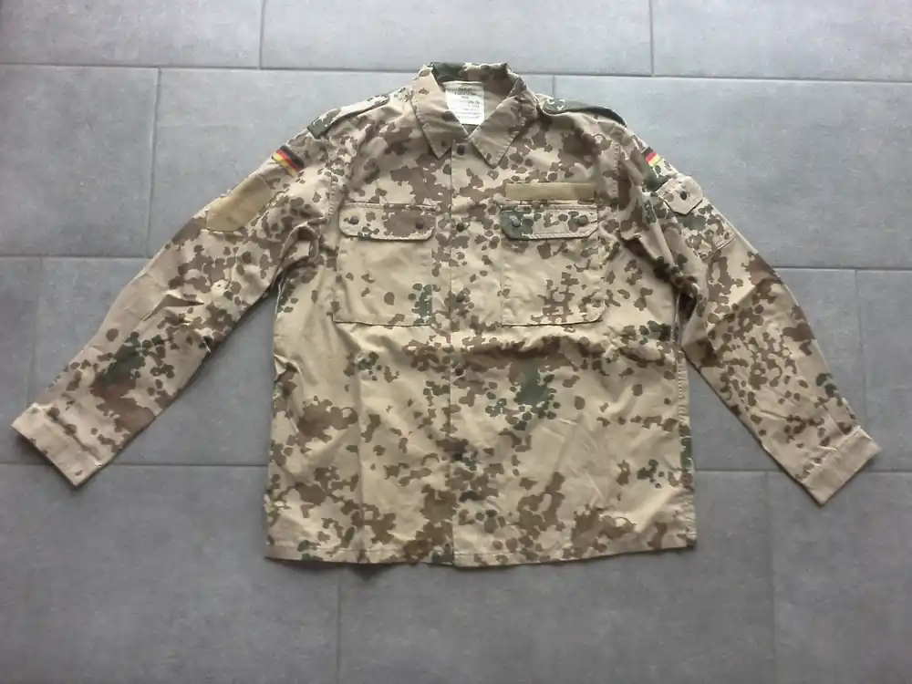 Bundeswehr Feldbluse 3-Farb Flecktarn (Wüstentarn/Tropentarn) Größe 10 Kracherpreis