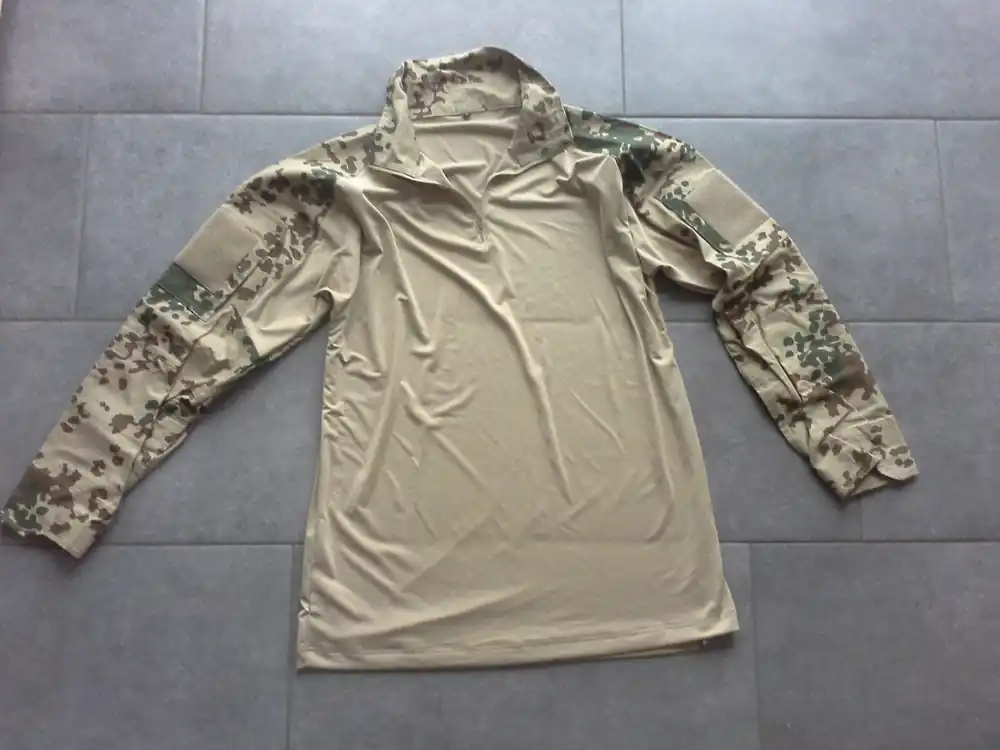 Garantierte Lieferung Bundeswehr Combat-Shirt 3-Farb Flecktarn (Wüstentarn/Tropentarn) Größe 50-52