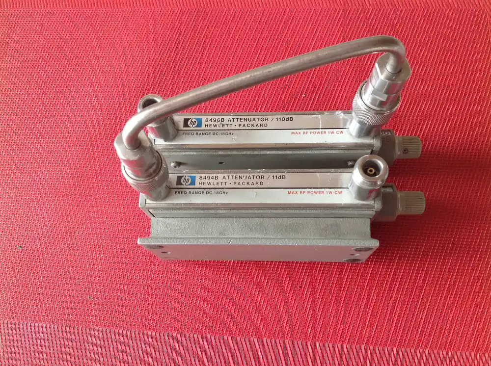 Hewlett Packard 8496B Attenuator/110 dB + Hewlett Packard 8494 Attenuator/11dB Sale