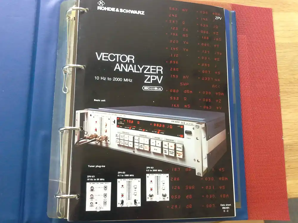 Rohde & Schwarz Vector Analyzer Typ ZPV Neuheit