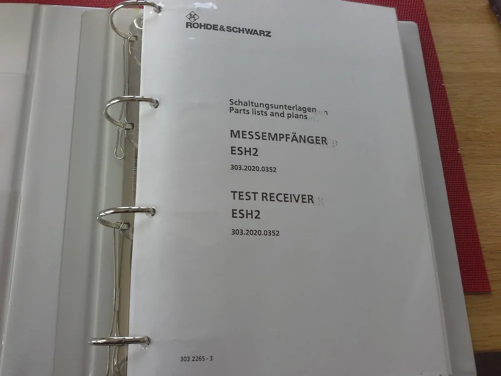 Rohde & Schwarz Servicehandbuch für Messempfänger Typ ESH 2 Teil 2 Finale Aktion