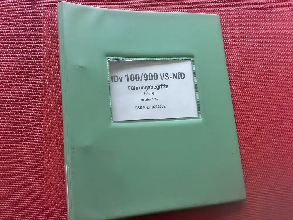 Preisreduziert Führungsbegriffe, HDv 100/900