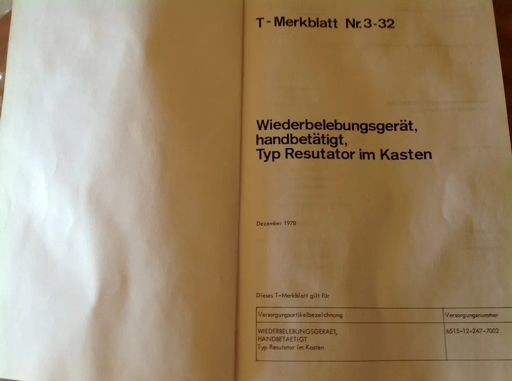 Super-Preis Wiederbelebungsgerät, handbetätigt, Typ Resutator im Kasten