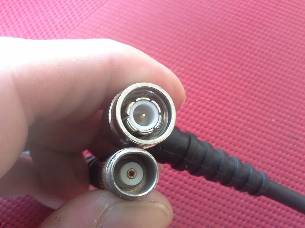 HF-Kabel RG 223 mit 1 x BNC-Stecker abgewinkelt und 1 x TNC-Stecker gerade Länge 5 m Preis Gesenkt