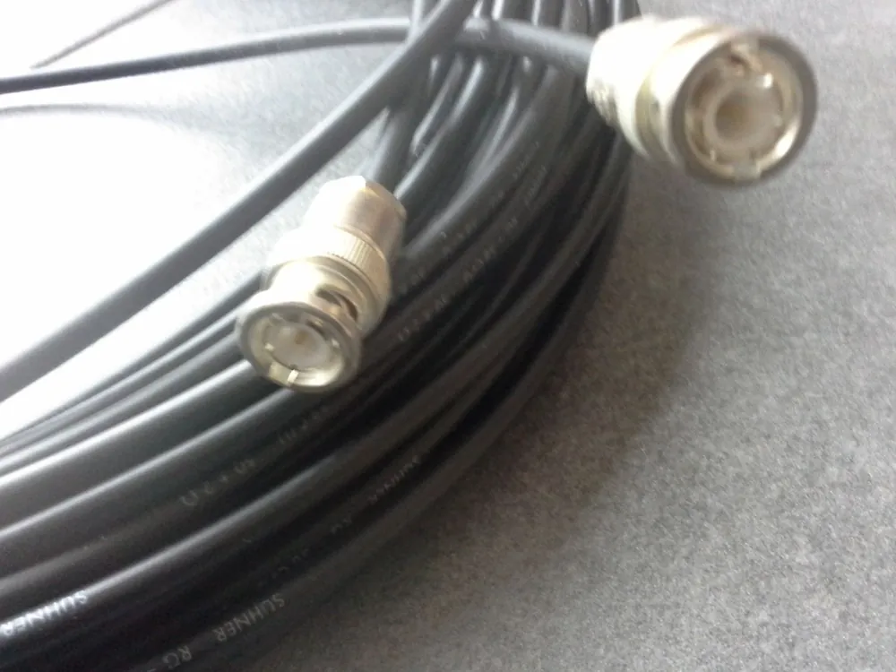 Markenprodukt HF-Kabel RG-58 C/U mit 2 x BNC-Stecker gerade, Länge 40 m