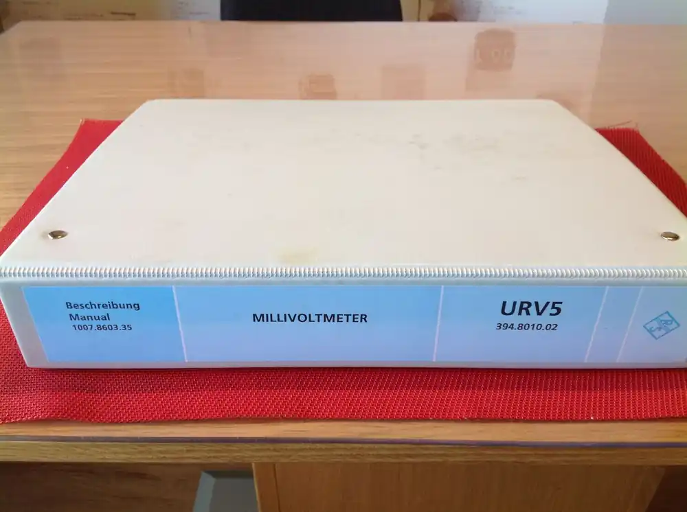 Orginal Beschreibung Manual Rohde & Schwarz Millivoltmeter URV 5 Mega-Angebot