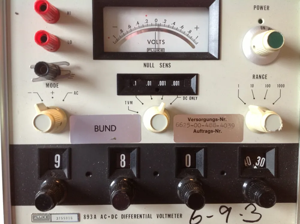 Letzte Chance Fluke 893A Differential Voltmeter, Spannungs-Meßgerät