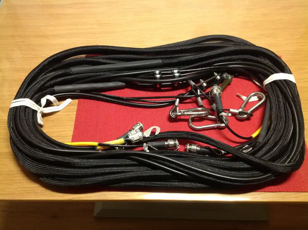 Hochfrequenzkabel mit Blitzschutzkabel u. Karabiner C-Norm Letzte Chance