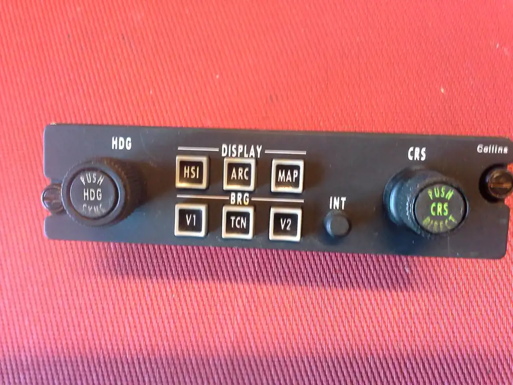 Bedienfeld des Navigationsdisplay/ Horizontal Situation Indicator (HSI), HCP-74C Controll Panel, Cockpit, Mittelconsole, Flugzeug, Transall C-160 Schneller Versand
