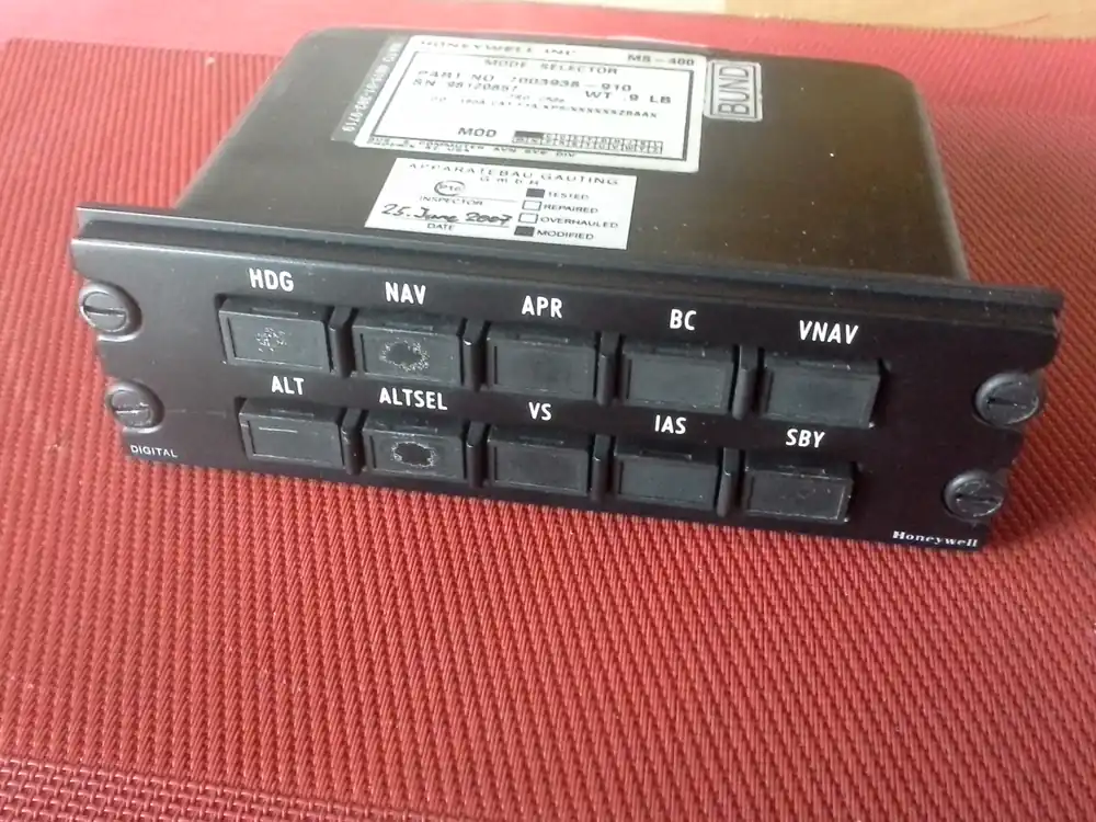 Bedienfeld Mode Selector Honeywell für PFD aus Instrumententafel Cockpit Transall Jetzt Kaufen