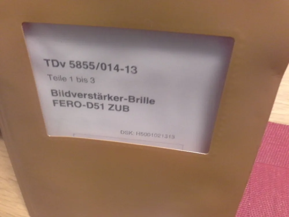 Mega-Angebot TDv 5855/014-13, Bildverstärker-Brille, Fero-D51 ZUB