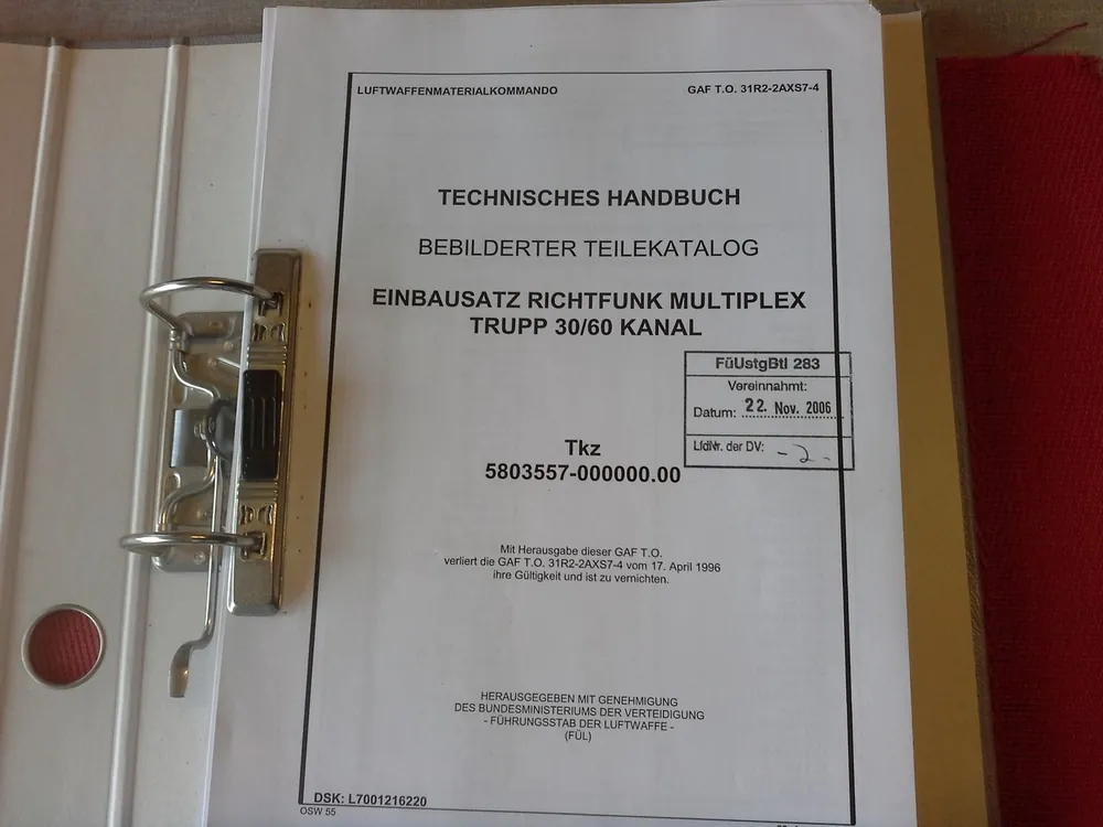 Kracherpreis GAF T.O. 31R2-2AXS7-4, Technisches Handbuch, Einbausatz Richtfunk Multiplex Trupp 30/60 Kanal