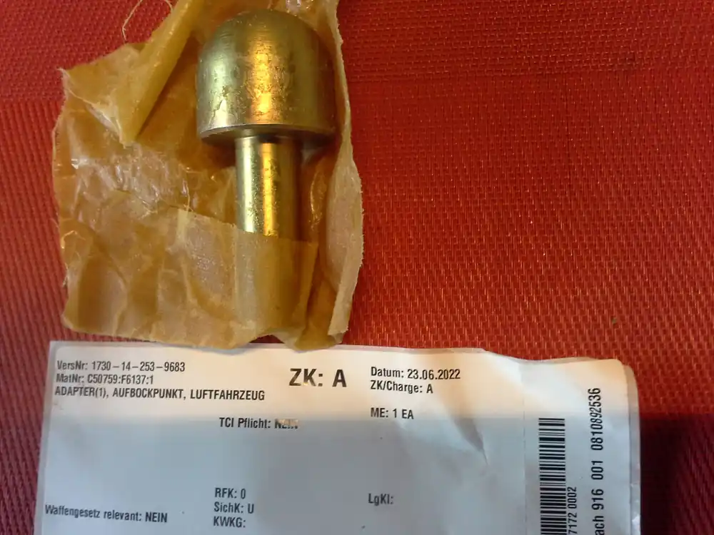 Adapter, Aufbockpunkt, C 50759, Flugzeug, Transall C-160 Super-Preis