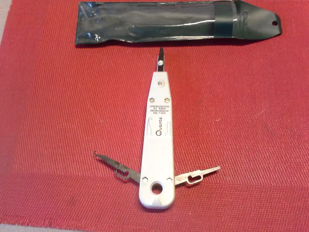 Quante, Werkzeug, Fernmeldewerkzeug, Universal-Anlegewerkzeug, Universal Wiring Tool, Leiterdurchmesser 0,4....0,8 mm, Aderdurchmesser 1,5 mm Geprüft