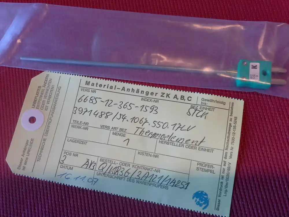 Bestseller Thermoelement, IEC584-3, Flugzeug