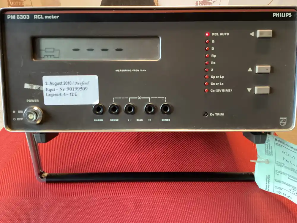 Preisreduziert Philips RCL-Meter PM 6303 mit Testfixture 6 Mon Gar, Operating Manual u. Service Manual