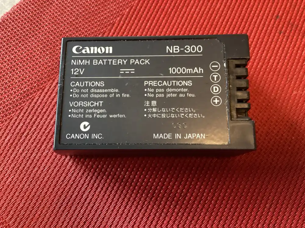 Neu Canon NB-300, NiMH Battery Pack, 12V 1000mAh