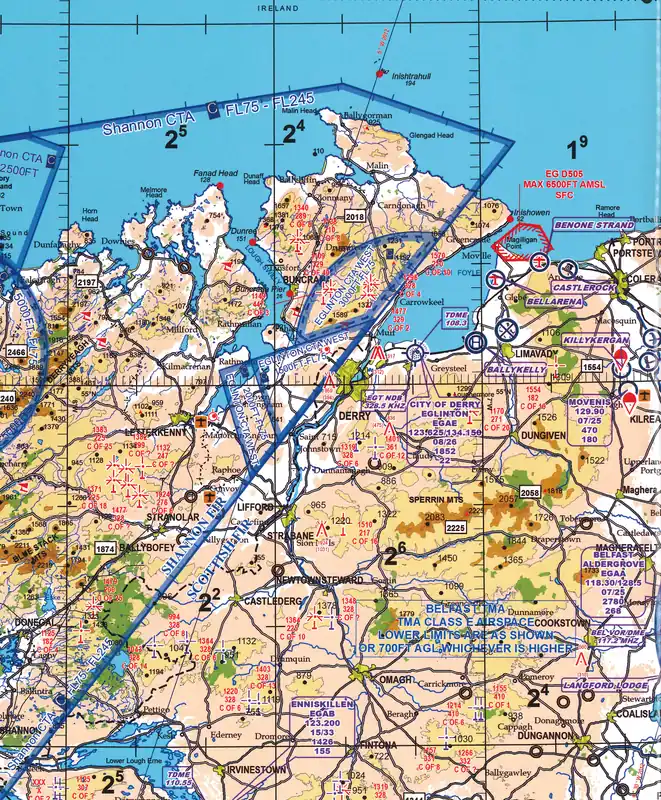 ICAO-Karte Irland (Ausgabe 2023/2024) Preis Gesenkt