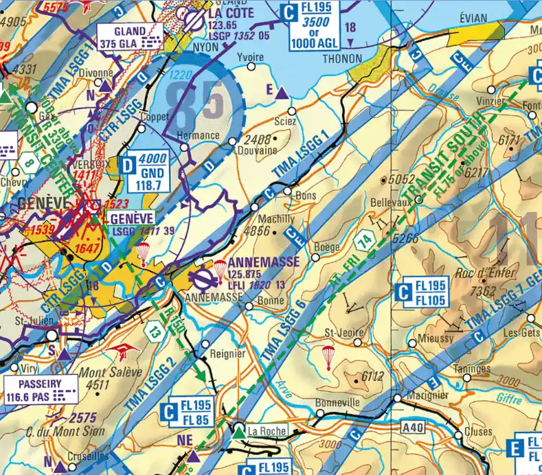 Angebot Flight Planner - ICAO-Karte - Schweiz