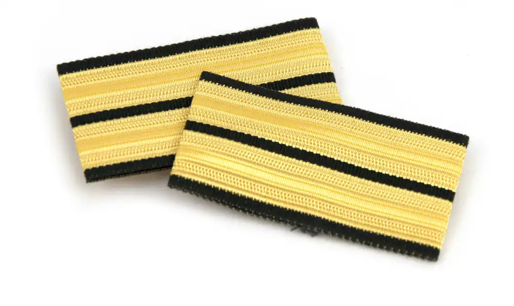 Markenware Schulter-Rang-Streifen 2er, gold, schmal