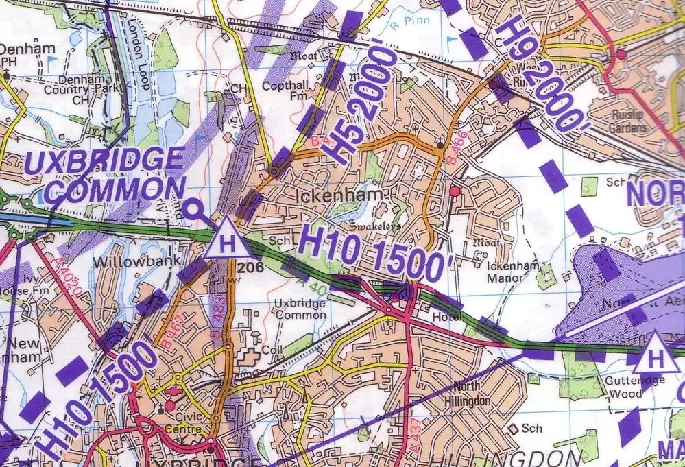 Helicopter Routes in the London Control Zone Echt