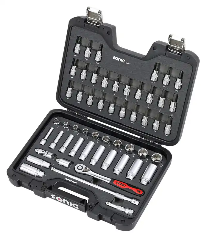 SONIC BMCS Stecknuss- und Biteinsatz-Satz 3/8" SAE 53-tlg. Meistverkauft