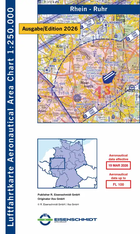 Aeronautical Area Chart (AAC250) 1:250.000 Blatt Rhein-Ruhr 2026 Top-Seller