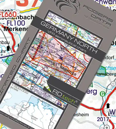 Sichtflugkarte Deutschland Nord 2026-ROGERS DATA Top-Preis