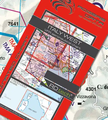 Sichtflugkarte Italien West 2026-ROGERS DATA Sichere Zahlung