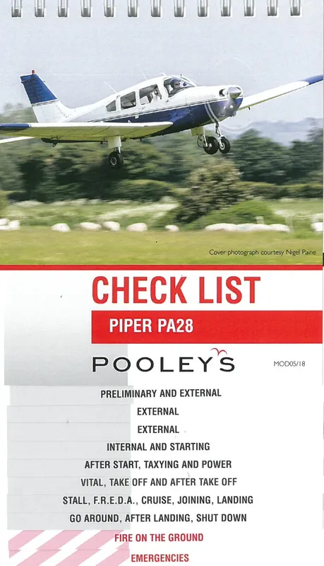 Markenprodukt Checklist Piper PA28