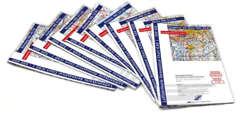 Set ICAO-Segelflugkarte D 2026 Papier Version Sichere Zahlung