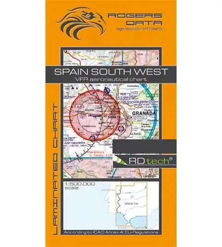 Rogersdata VFR Karte Spain South West 500k 2026 Sonderaktion