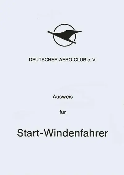 Versand Am Gleichen Tag Startwindenfahrer-Ausweis