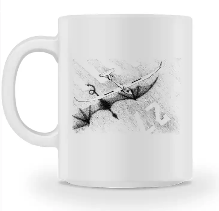 Keramik-Tasse Drache / Segelflieger Sonderaktion