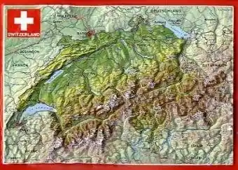 Heißes Angebot Schweiz Relief-Postkarte