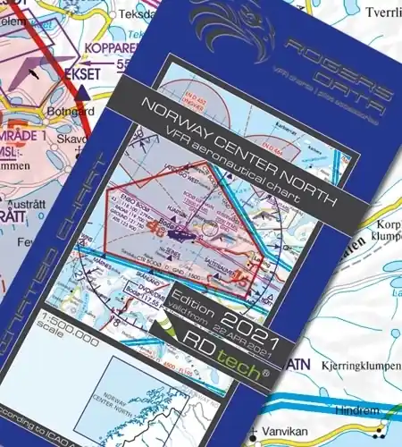 Rogersdata VFR Karte Norwegen Center North 500k 2026 Neue Ware