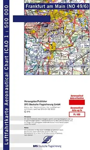 ICAO-Motorflugkarte Frankfurt 2026 Papier Heißes Angebot