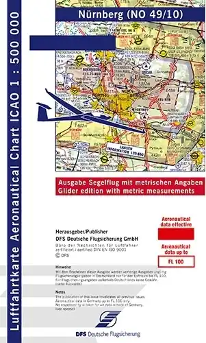 ICAO-Segelflugkarte Nürnberg 2026 Papier Version Abverkauf