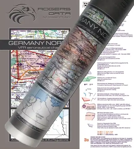 Preisknaller Rogersdata VFR Karte Germany North wall chart 2026