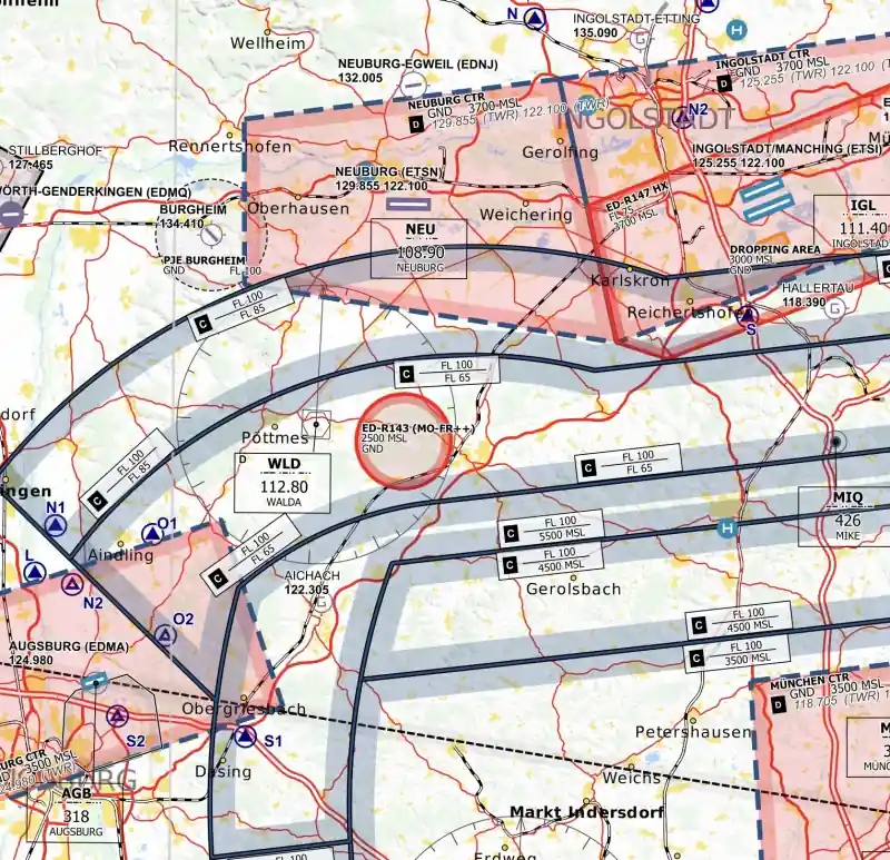 Günstig OFMA-Segelflugkarte ED-1 München 2025 Papier