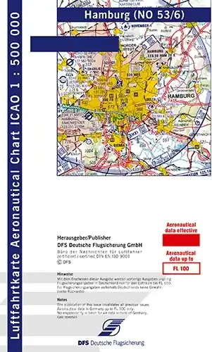 Super-Preis ICAO-Motorflugkarte Hamburg 2026 Papier