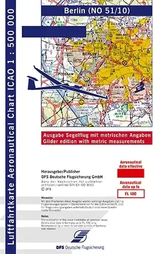 Sofort Bestellen ICAO-Segelflugkarte Berlin 2026 Papier Version