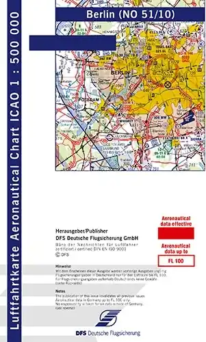 ICAO Motorflugkarte Berlin 2026 Papier Nur Für Kurze Zeit