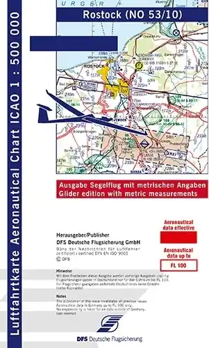 ICAO-Segelflugkarte Rostock 2026 Papier Version Ausverkauf