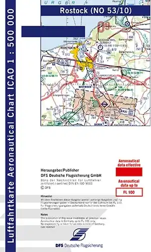 ICAO-Motorflugkarte Rostock 2026 Papier Bestpreis