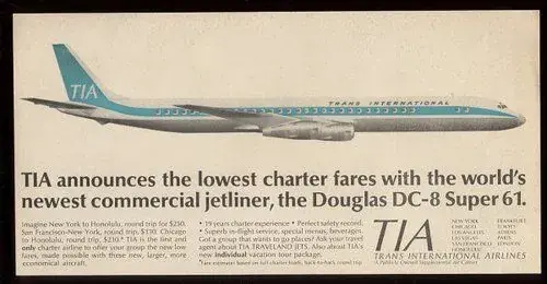 Billig Trans Int. Airlines 1966