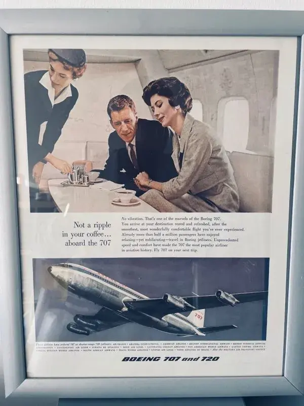 Schneller Versand 1959 Boeing 707 gerahmt