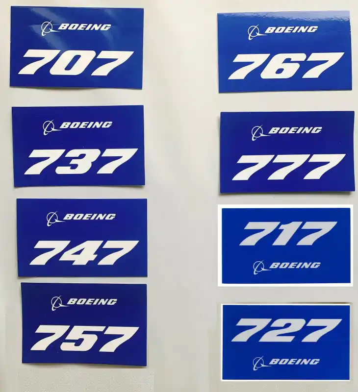 Bestseller Boeing Sticker Set Blue