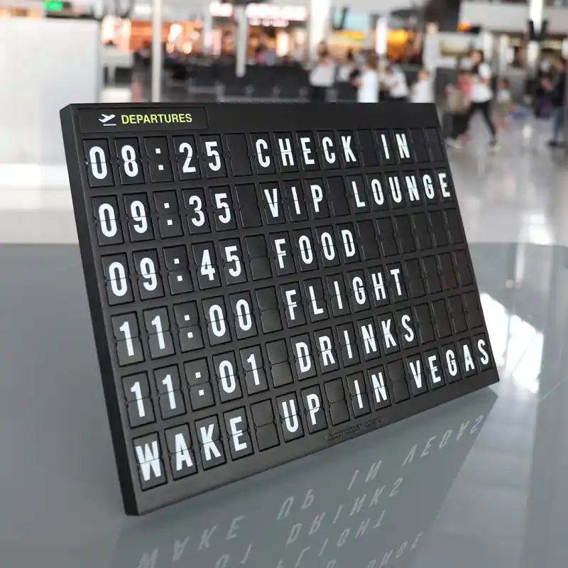 Saisonangebot Airport Board f. eigene Texte
